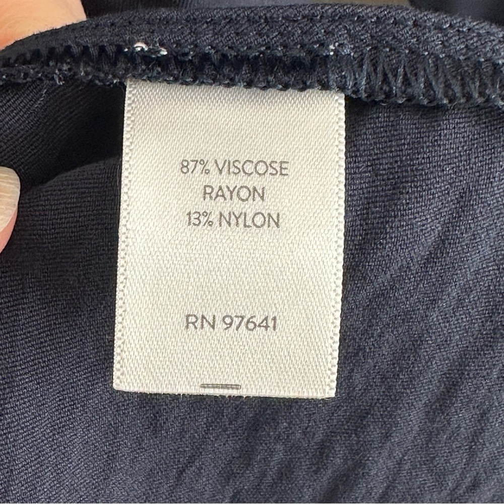 J. Jill Women's Long Sleeve Navy Shirt Dress EUC - Picture 5 of 5
